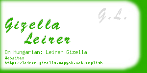 gizella leirer business card